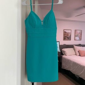Jade green mini dress